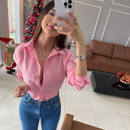 Camisa Social Feminina Rosa