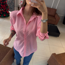 Camisa Social Feminina Rosa