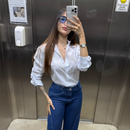 Camisa Social Feminina Branco