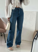 Calça Jeans Médio Wide Leg — Bia