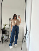 Calça Jeans Cargo Scarlett